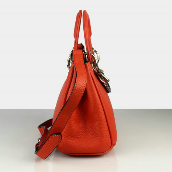 mini dior diorissimo original calfskin leather bag 44375 orange&purple